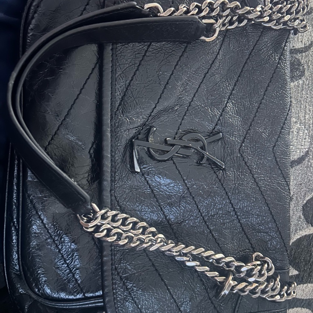 Yves Saint Laurent Black Quilted Shoulder Bag